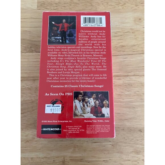 The Andy Williams Christmas Show VHS Live From The Moon River Theatre Branson MO - Picture 4 of 4